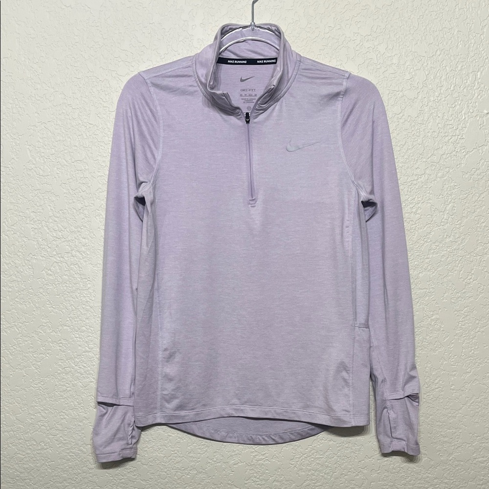Nike Women’s Running Lavender Quarter Zip Long Sleeve Top